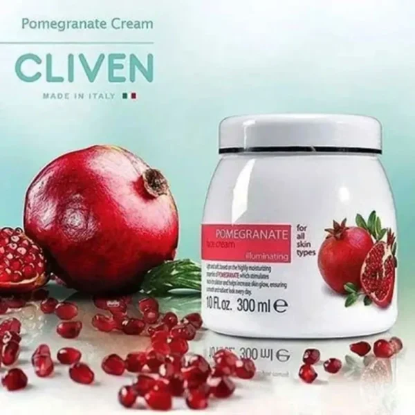 کرم صورت آبرسان و شفاف کننده کلیون مدل Pomegranate Juice Face Cream حجم 300میلی لیتر - Image 3
