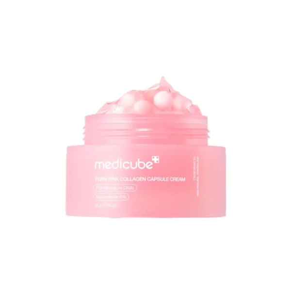 کرم کپسولی مرطوب کننده صورت مدیکیوب مدل pdrn pink collagen capsule مناسب برای انواع پوست حجم 55 میلی لیتر - Image 2