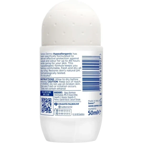 مام رول ضد تعریق سانکس مدل Dermo Hypoallergenic حجم 50 میل - Image 2